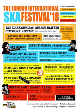 London Intl Ska Festival 2018 poster